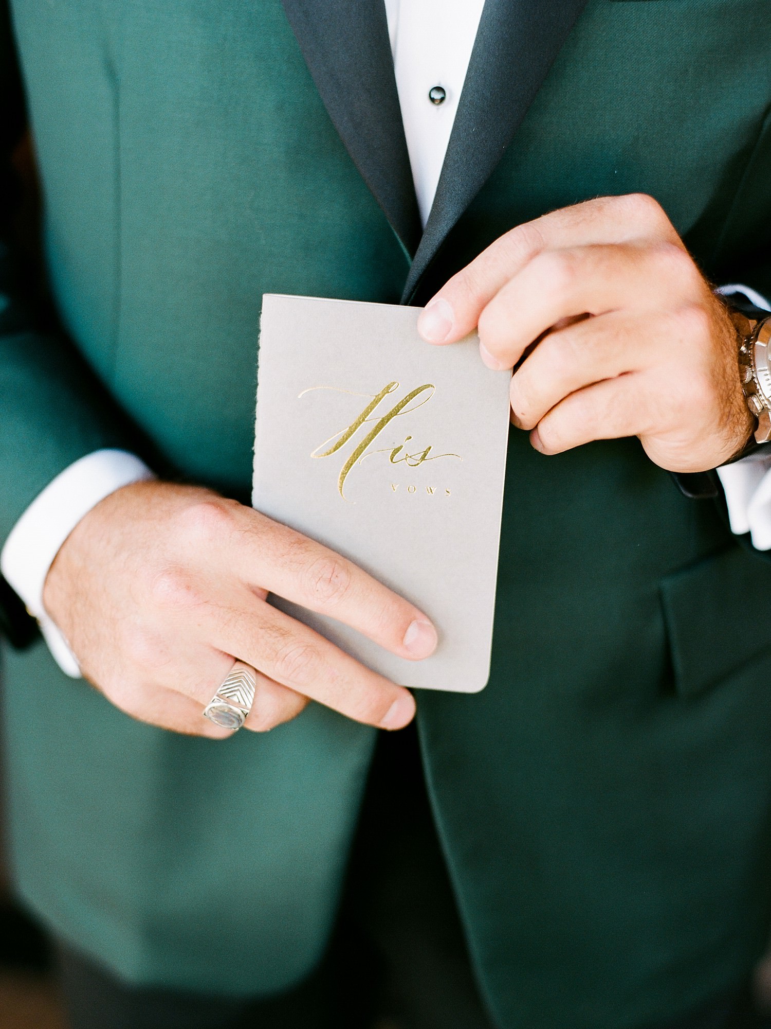 wedding vow books by Seniman Calligraphy for Kiersten + Ruairi's wedding