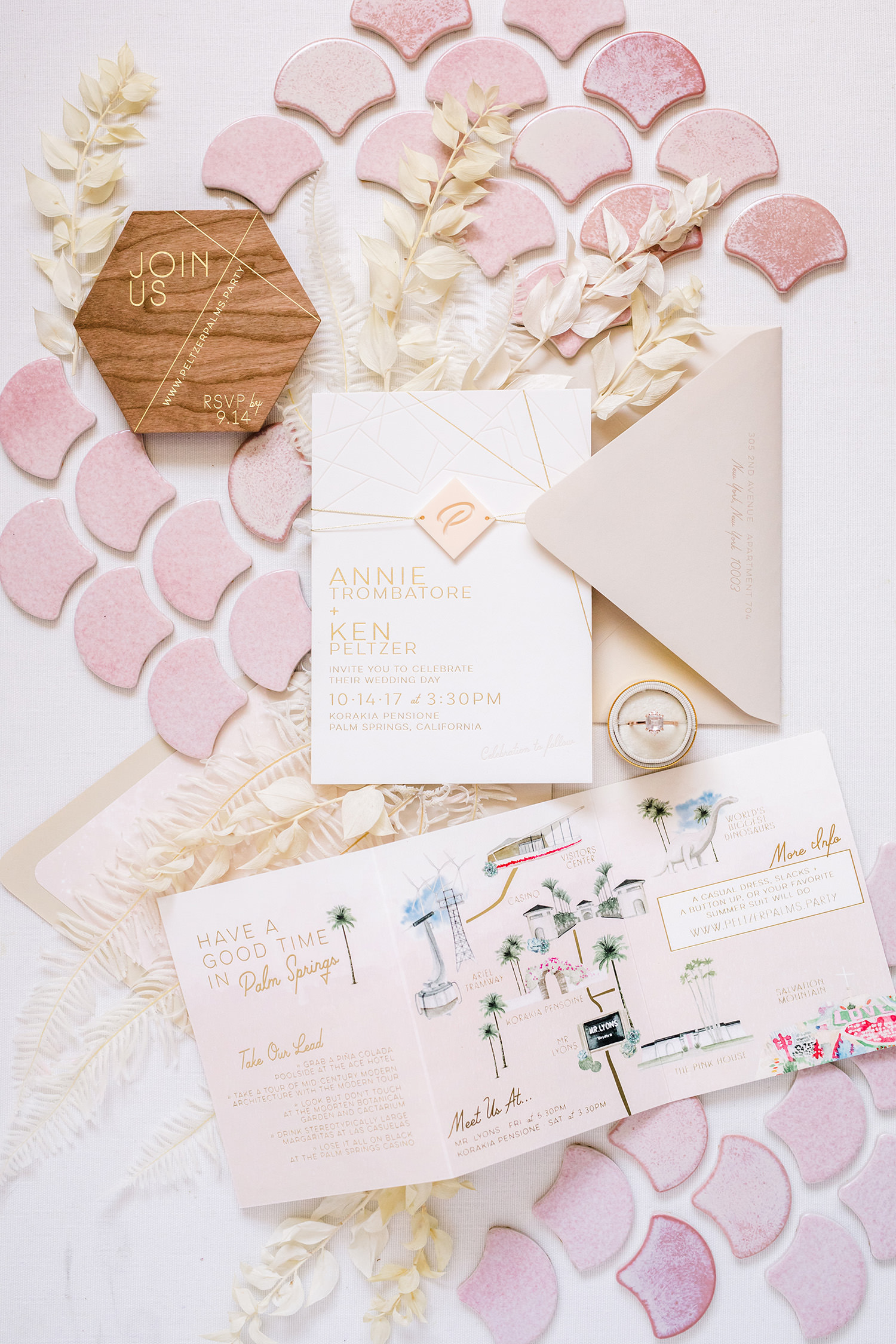 Palm Springs wedding invitations