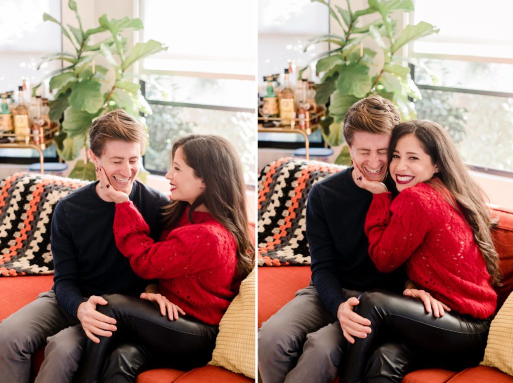 home engagement photos