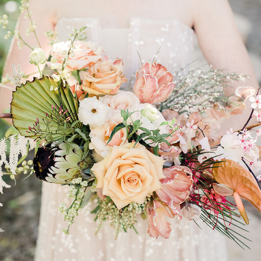 Styling bridal bouquets